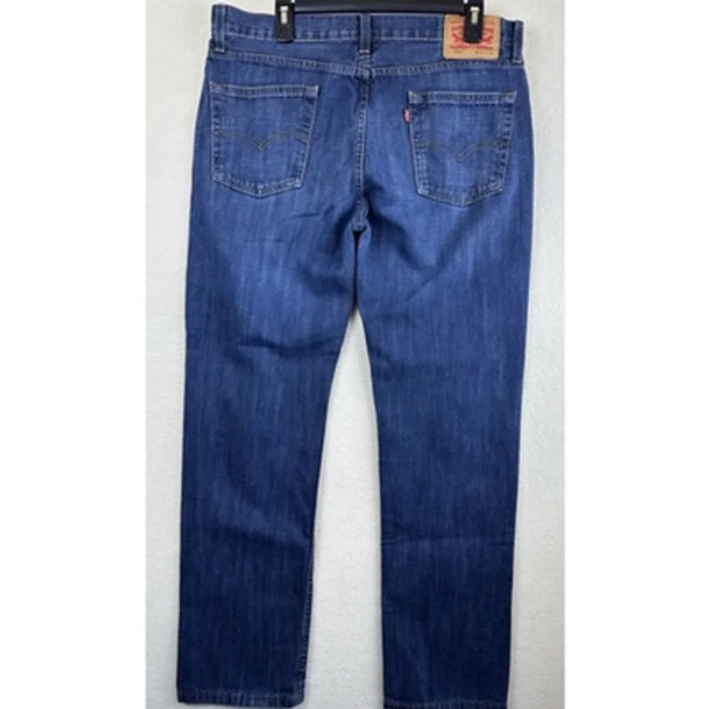 Levi's 514 Jeans Mens Size 34x32 Slim Straight Dark Wash Cotton